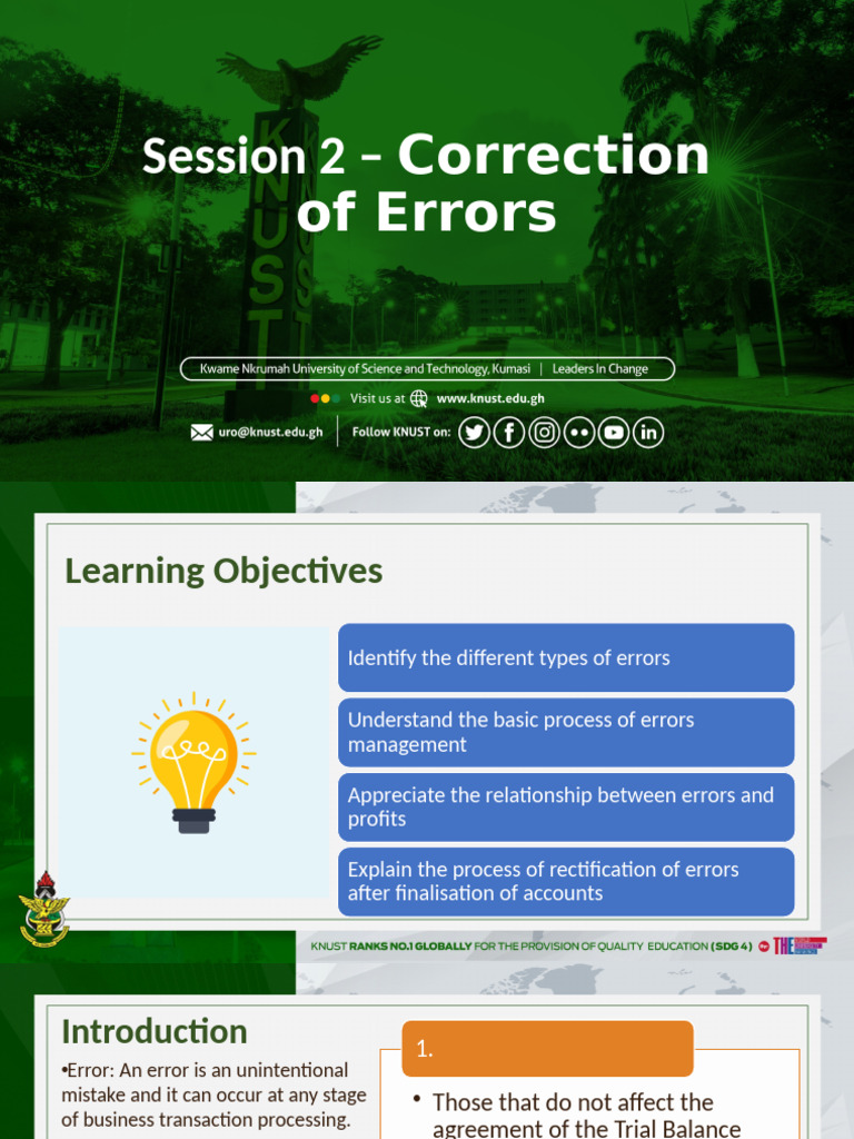 Understanding Error Correction in Accounting | PDF | Debits And Credits ...