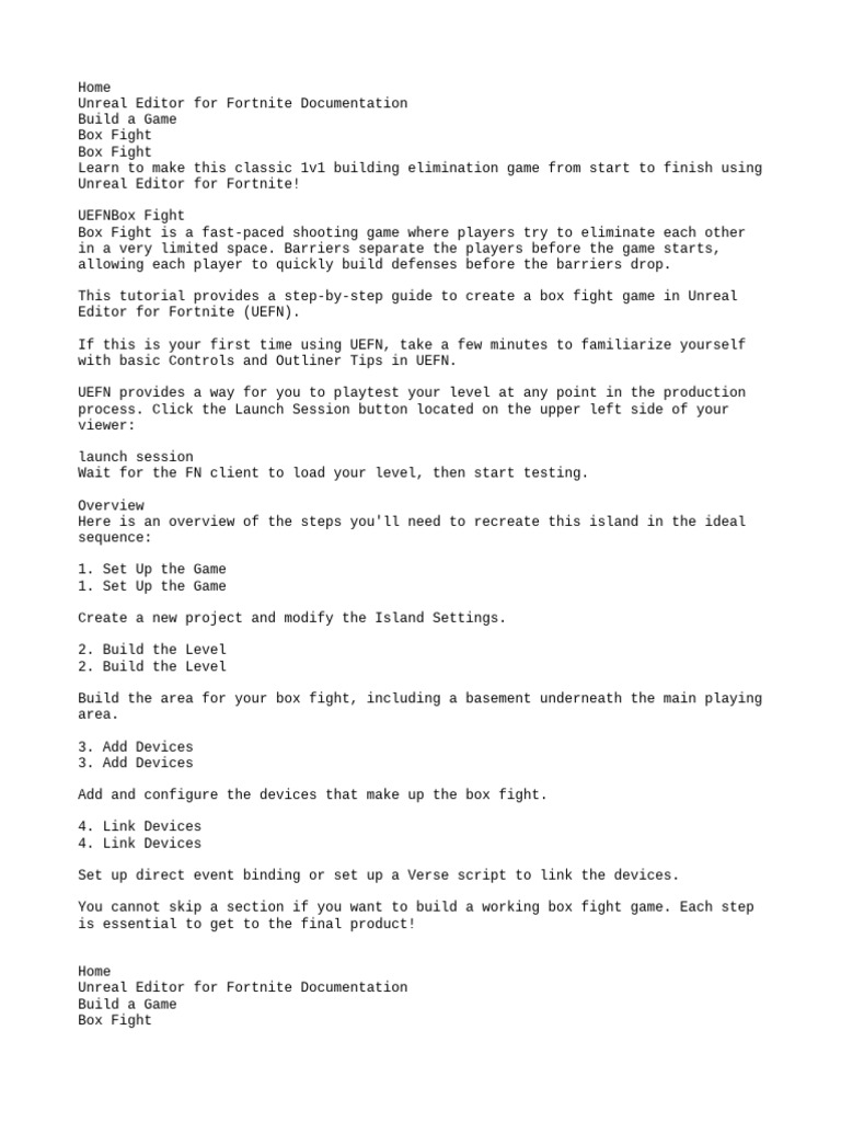 Prebuild UEFN Game Examples | PDF | Timer | Basement