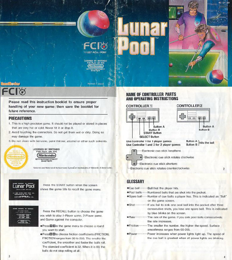 Lunar Pool Manual | PDF