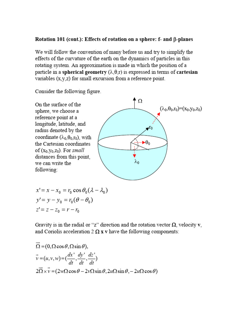 Effects of Rotation on Fluid Dynamics | PDF | Sphere | Velocity