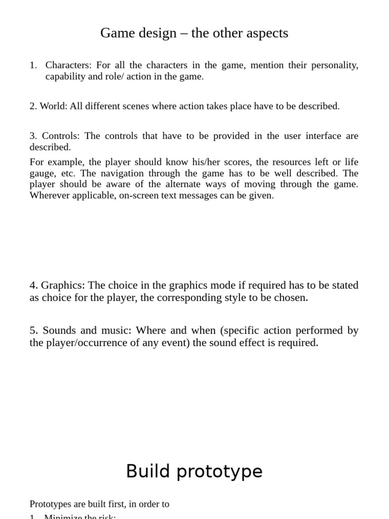 Essential Aspects of Game Design | PDF | Prototype | Agile Software ...