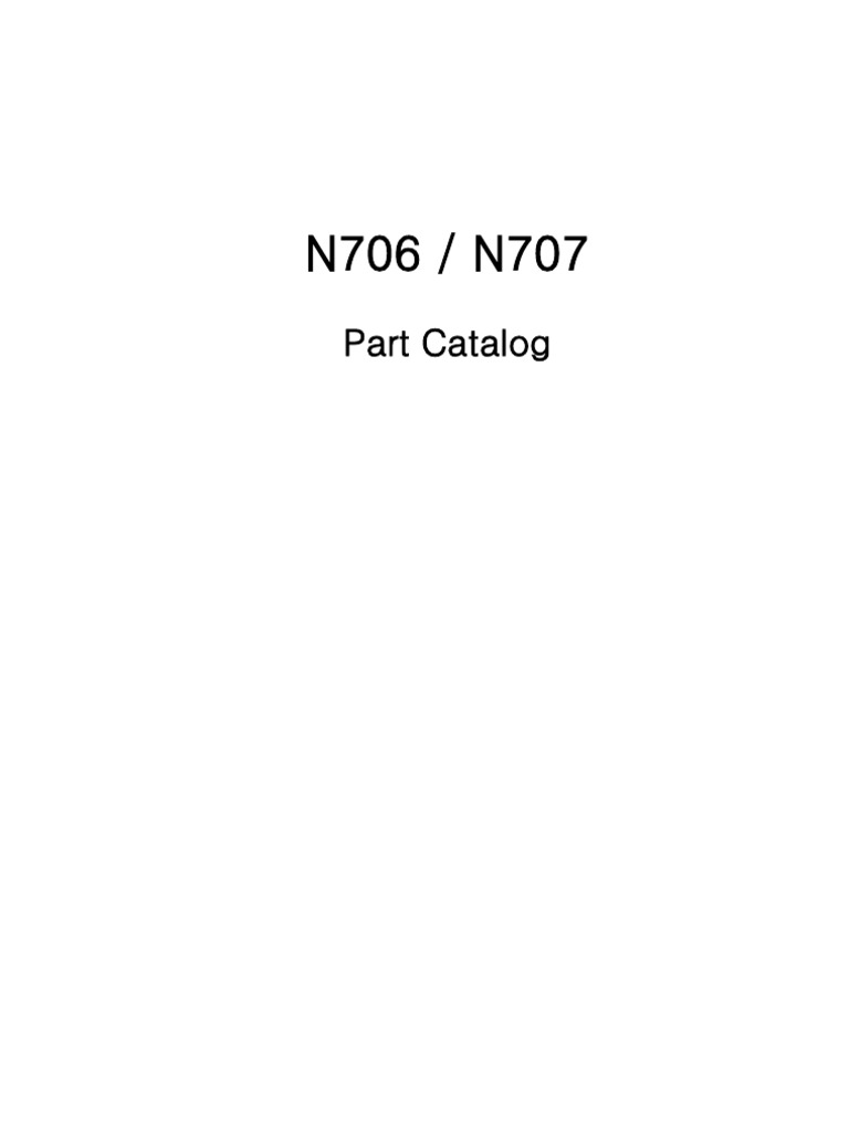 N706/N707 Parts Catalog Overview | PDF | Belt (Mechanical) | Image Scanner