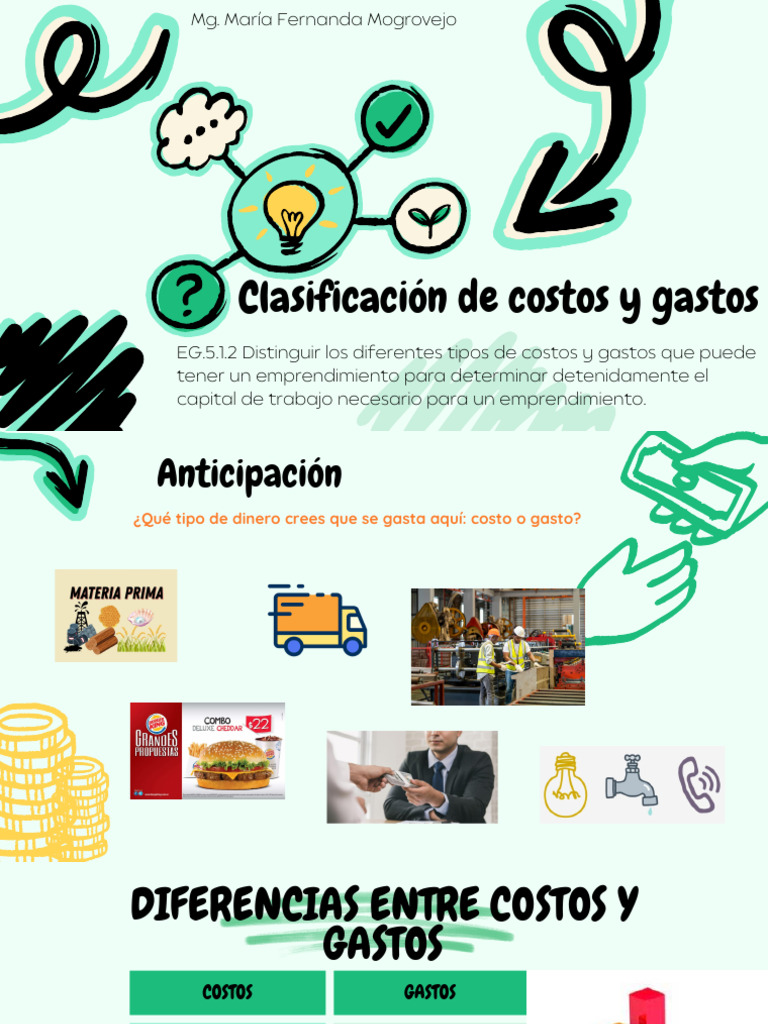 Clasificación de Costos y Gastos Empresariales | PDF | Contabilidad ...