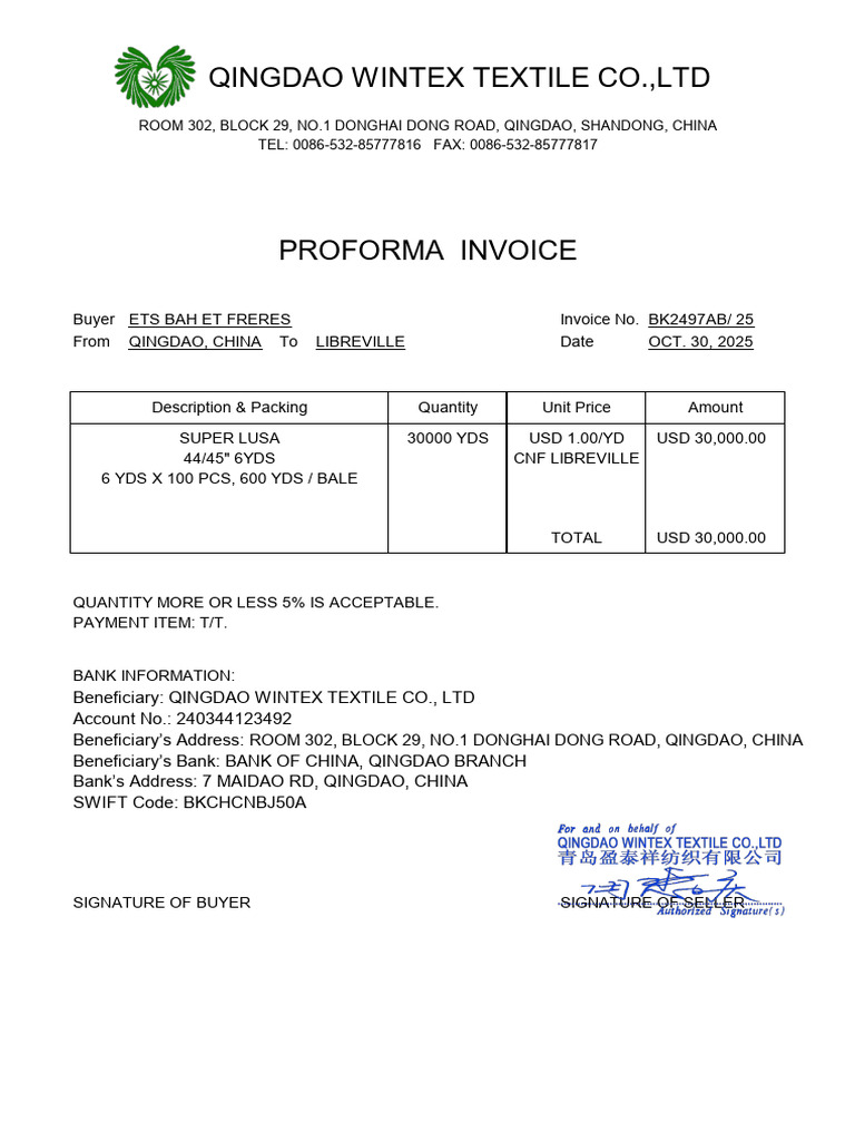 2497ab 25 Payment Inv. 3w Wintex | PDF
