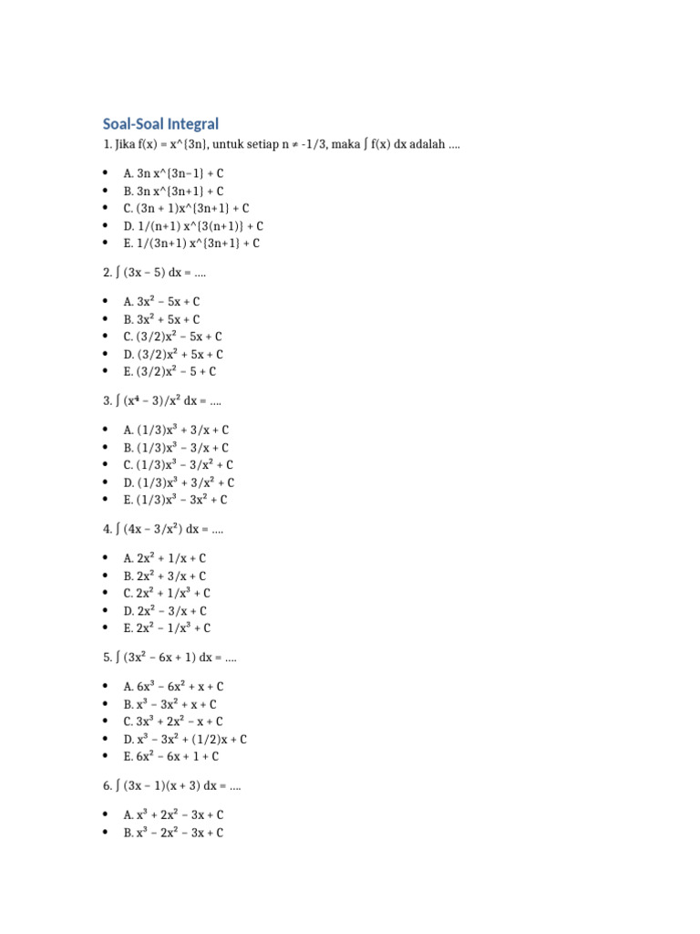 Soal Integral | PDF