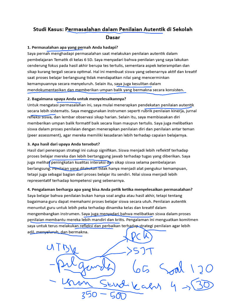 Penilaian Autentik di Sekolah Dasar | PDF