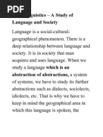 Download SocioLinguistics by Saira Shoukat SN94412161 doc pdf