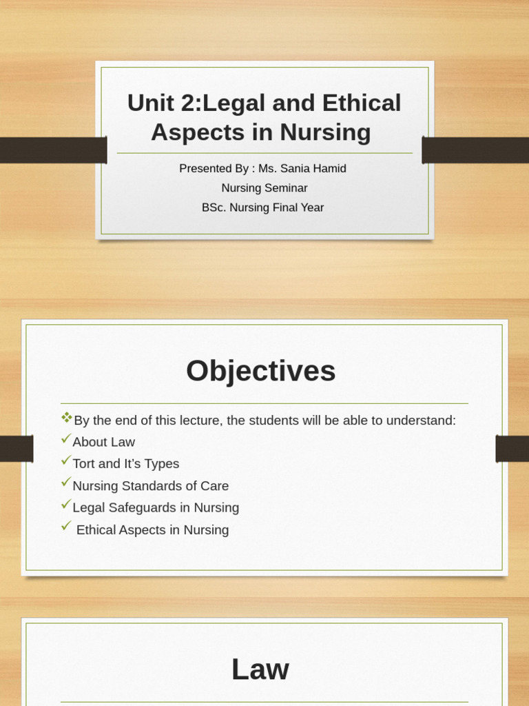 Legal and Ethical Nursing Guidelines | PDF | Tort | Informed Consent