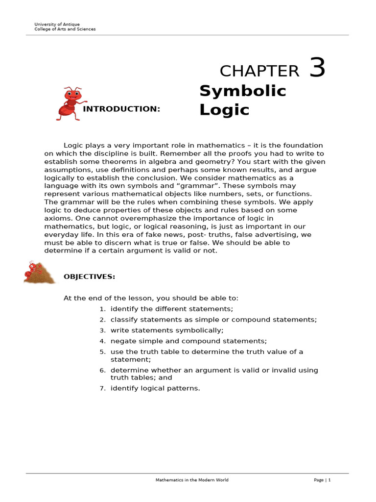 Understanding Symbolic Logic in Mathematics | PDF | If And Only If ...