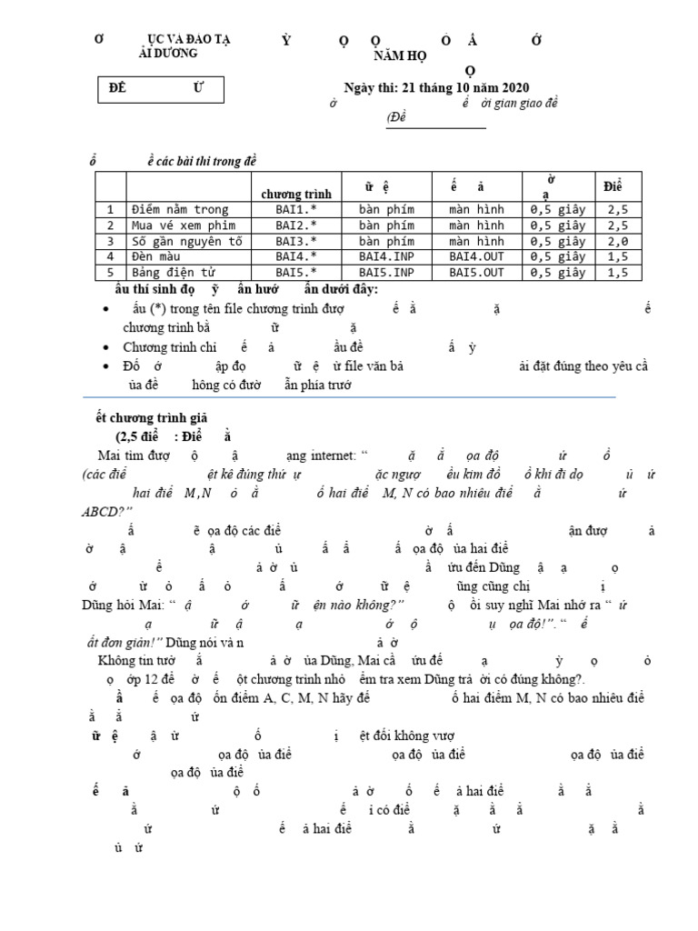 De HSG Tin 12 Nam 20-21 | PDF