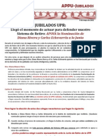 APPU Jubilados exhorta a jubilados a Apoyar Nominación Candidatos