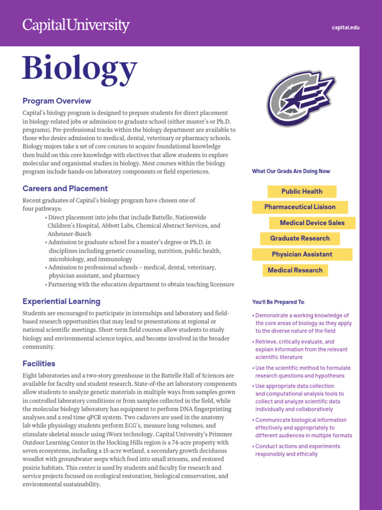 Biology Fact Sheet | PDF | Ecology | Biology