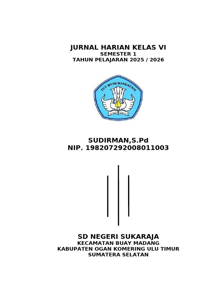 Jurnal Harian Kelas VI Kurikulum 2025 | PDF