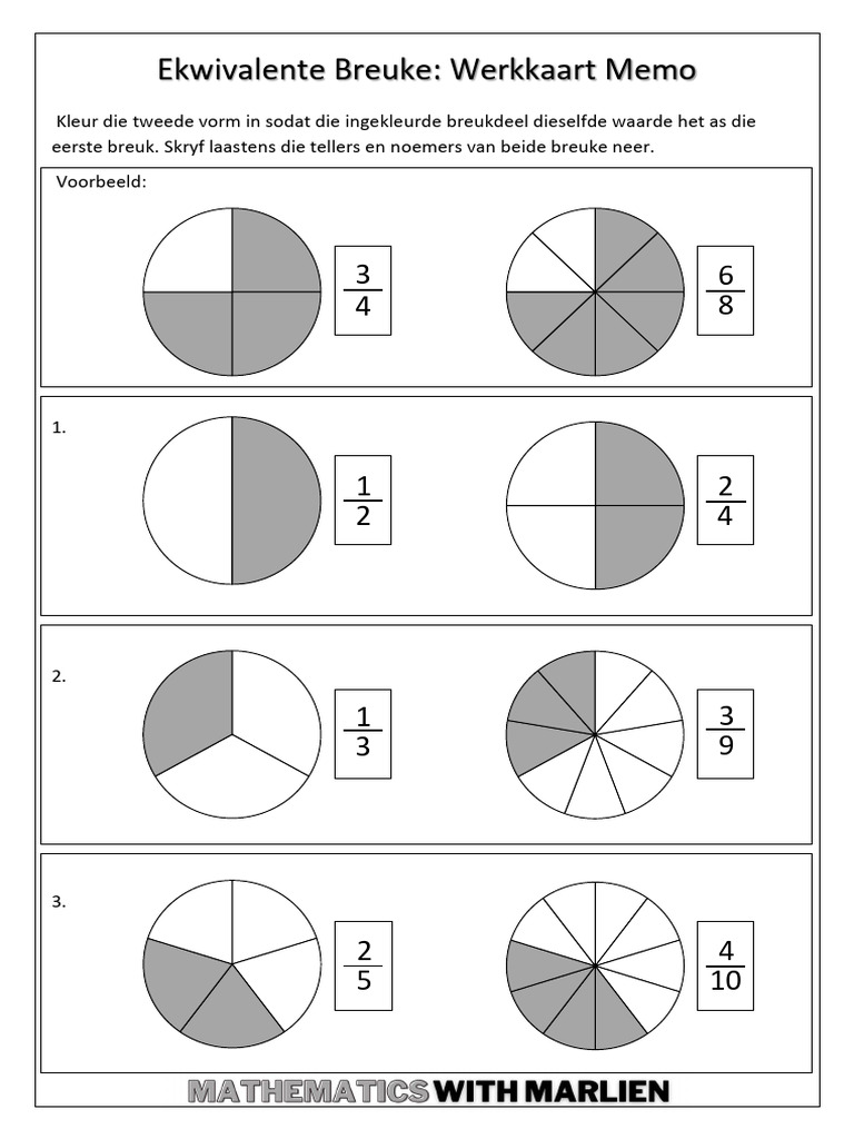 (PDF) Werkkaart Memo - Ekwivalente Breuke | PDF