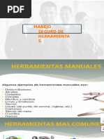 Uso y Seguridad de Herramientas Manuales | PDF | Herramientas