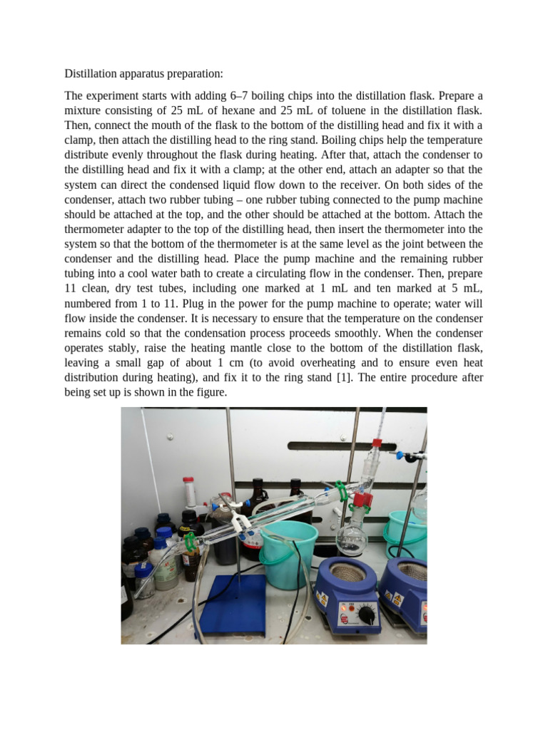 Method experiment 4 | PDF | Distillation | Boiling