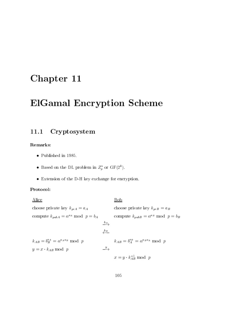 ElGamal Encryption Scheme Guide | PDF