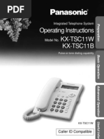 Operating Instructions KX-TSC11W KX-TSC11B: Integrated Telephone System