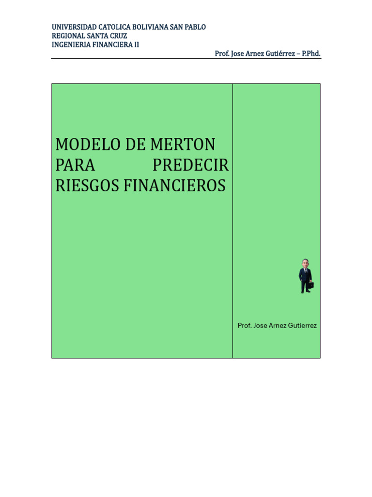 Modelo Merton para Riesgos Financieros | PDF | Compartir (Finanzas ...
