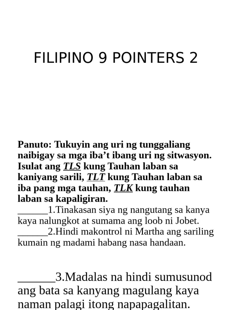 Fil 9 Pointers 2 | PDF