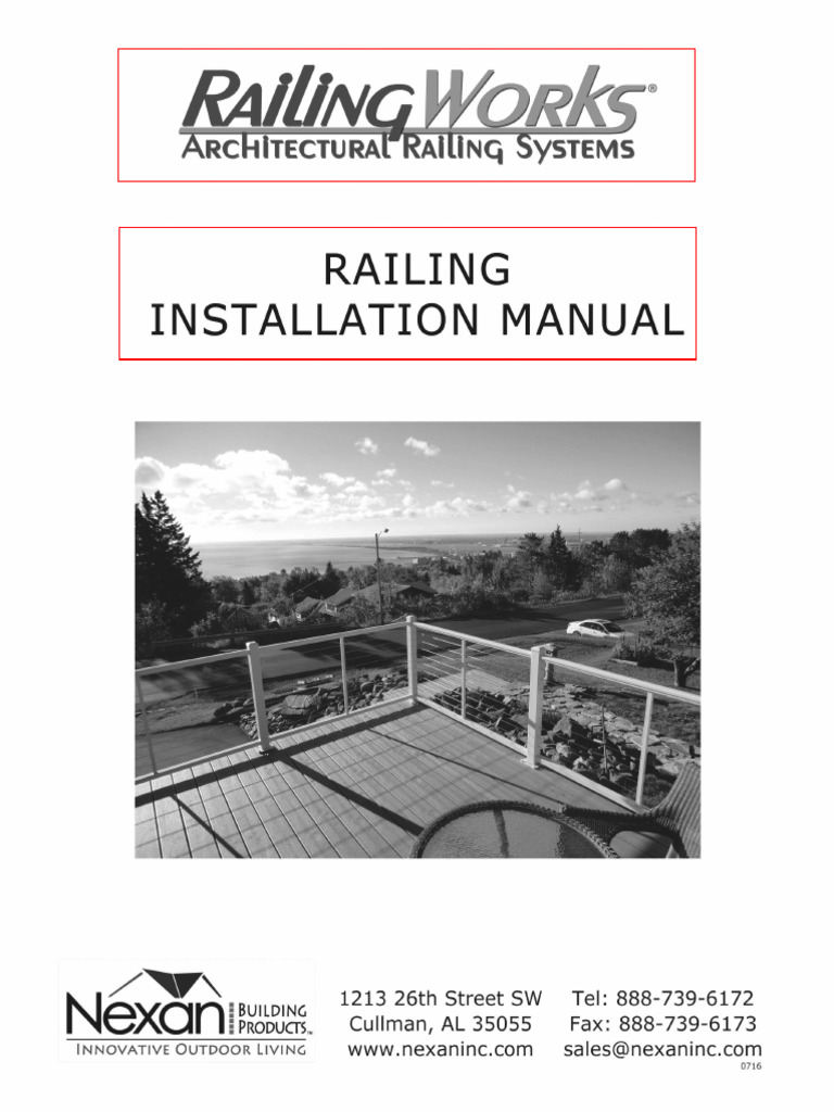 Nexan Railing Installation Guide | PDF | Screw | Nut (Hardware)