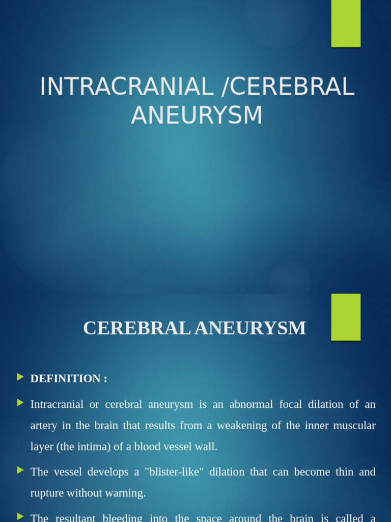 Understanding Cerebral Aneurysms: Types & Risks | PDF | Angiography ...