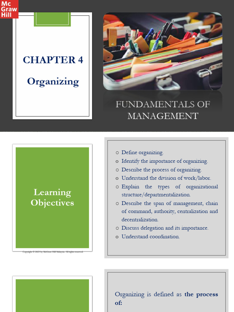 Organizing in Management: Key Concepts | PDF | Organizational Structure ...