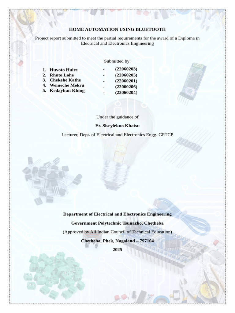 Bluetooth Home Automation Project Report | PDF