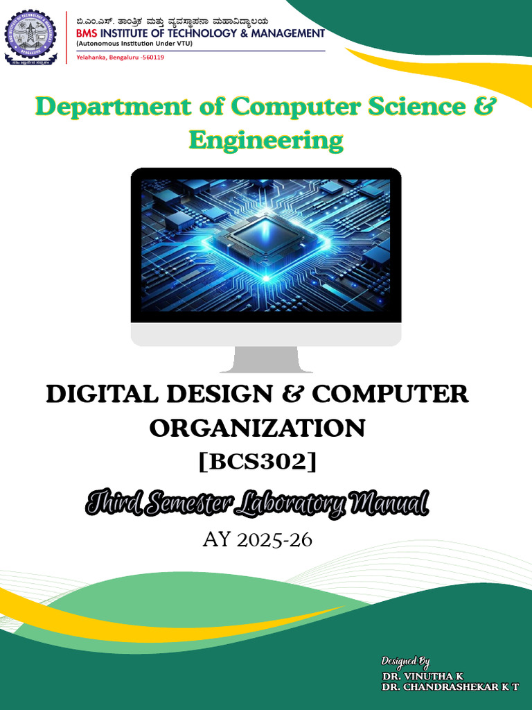 Digital Design Lab Manual for BCS302 | PDF | Hardware Description ...