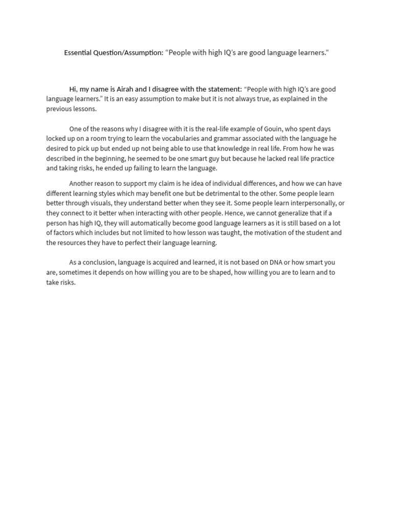 Week 3 Essential Question Prompt | PDF