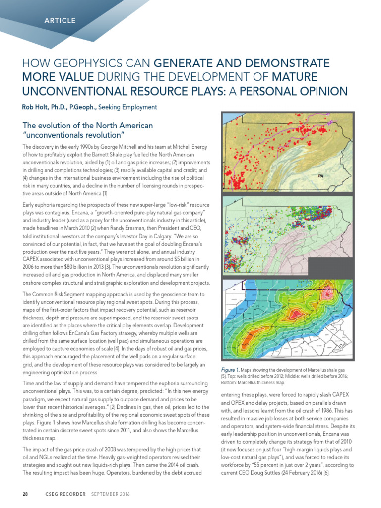 Unconventional Resource Plays Evolution | PDF | Petroleum Reservoir ...