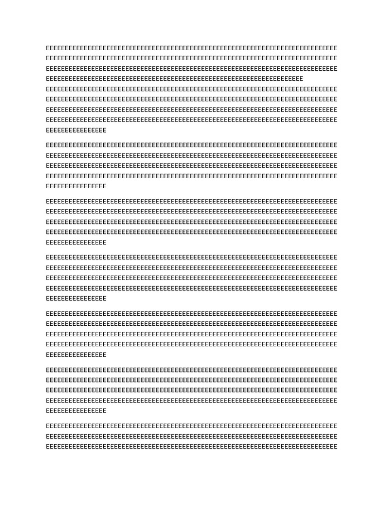 Endless E Repetition Document | PDF