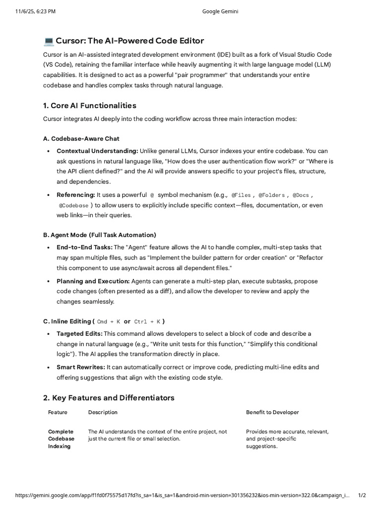 AI-Powered Code Editing with Cursor | PDF | Artificial Intelligence ...