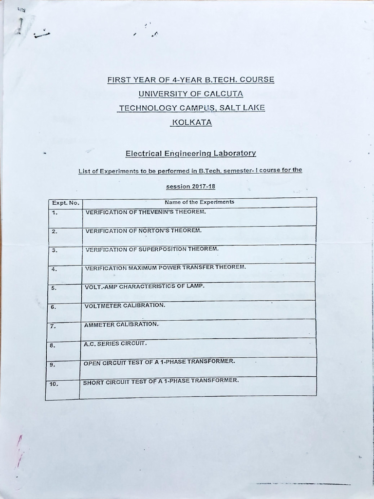 Electrical Lab Exp | PDF