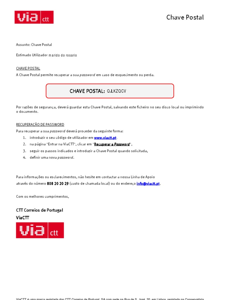 Recuperação de Password ViaCTT | PDF | Computação e Tecnologia da ...