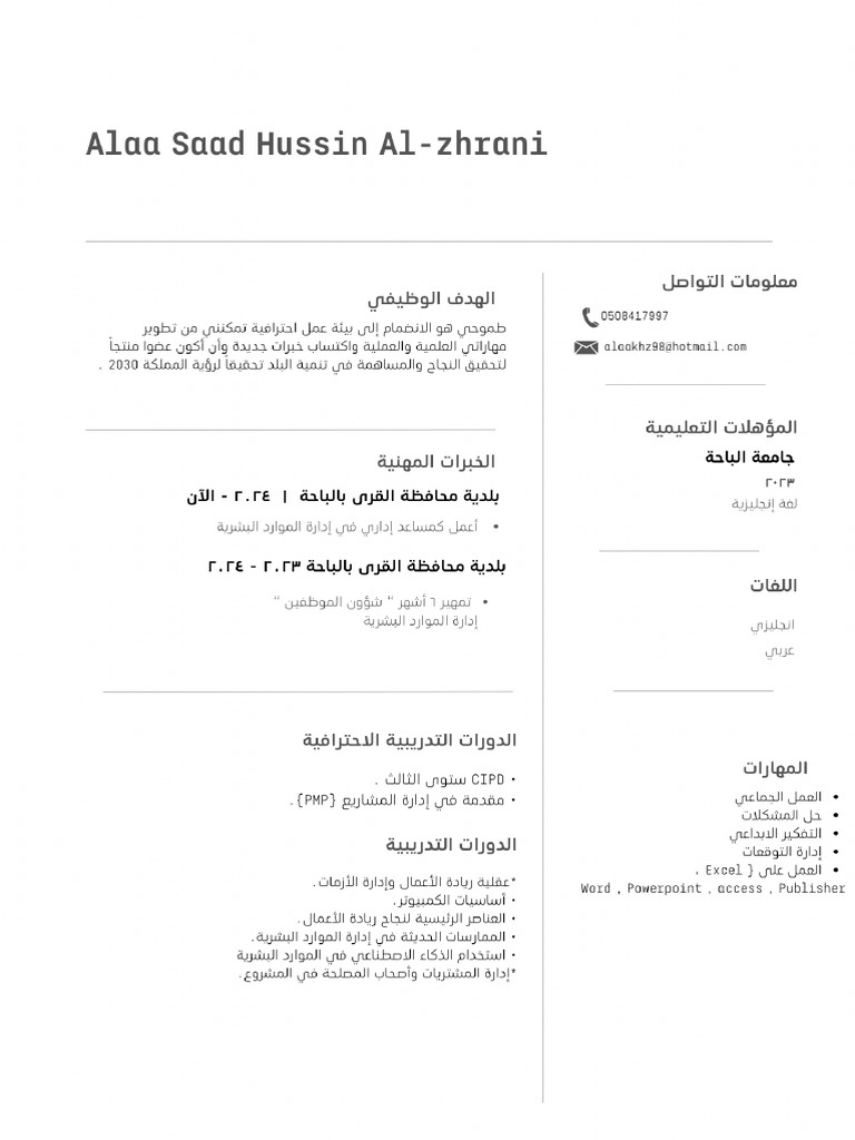 CV Alaa PDF | PDF