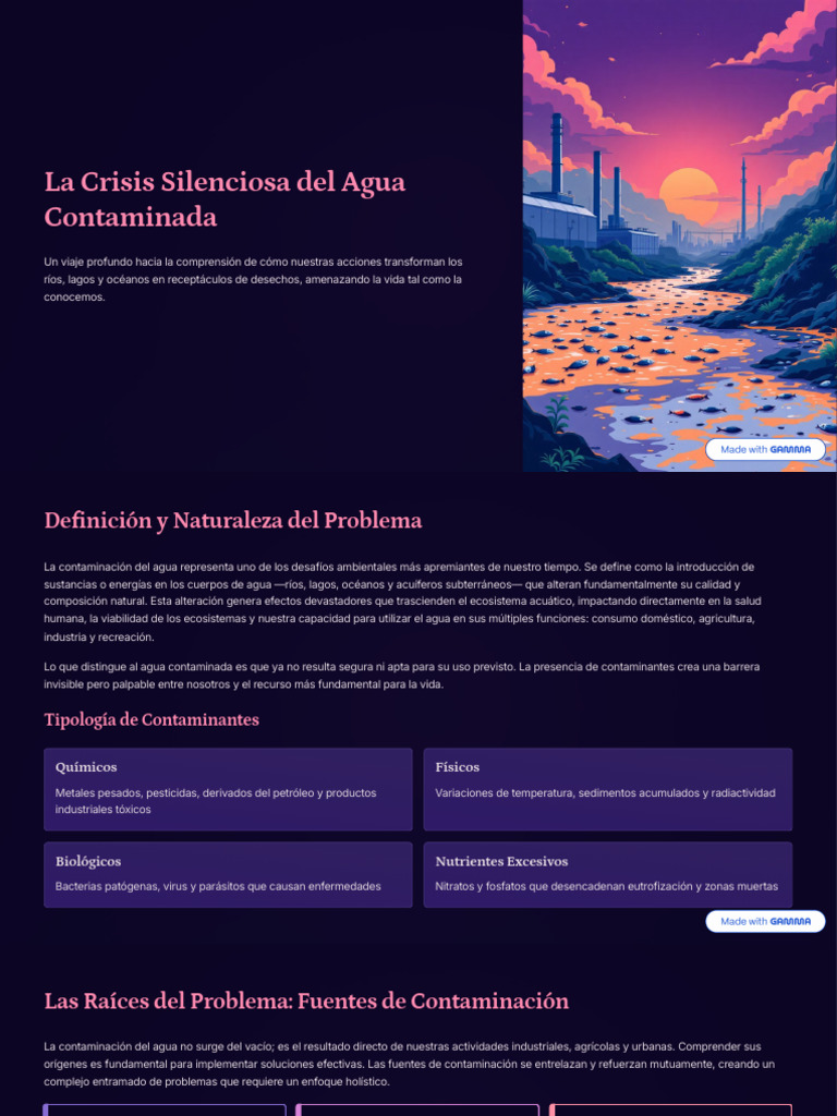 La Crisis Silenciosa Del Agua Contaminada | PDF | La contaminación del ...