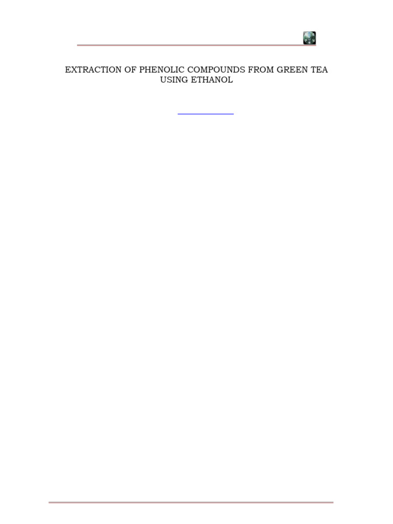 Puguh Setyopratomo - EXTRACTION OF PHENOLIC COMPOUNDS FROM GREEN TEA ...