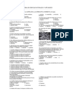 Prueba de Ciencias Naturales 6