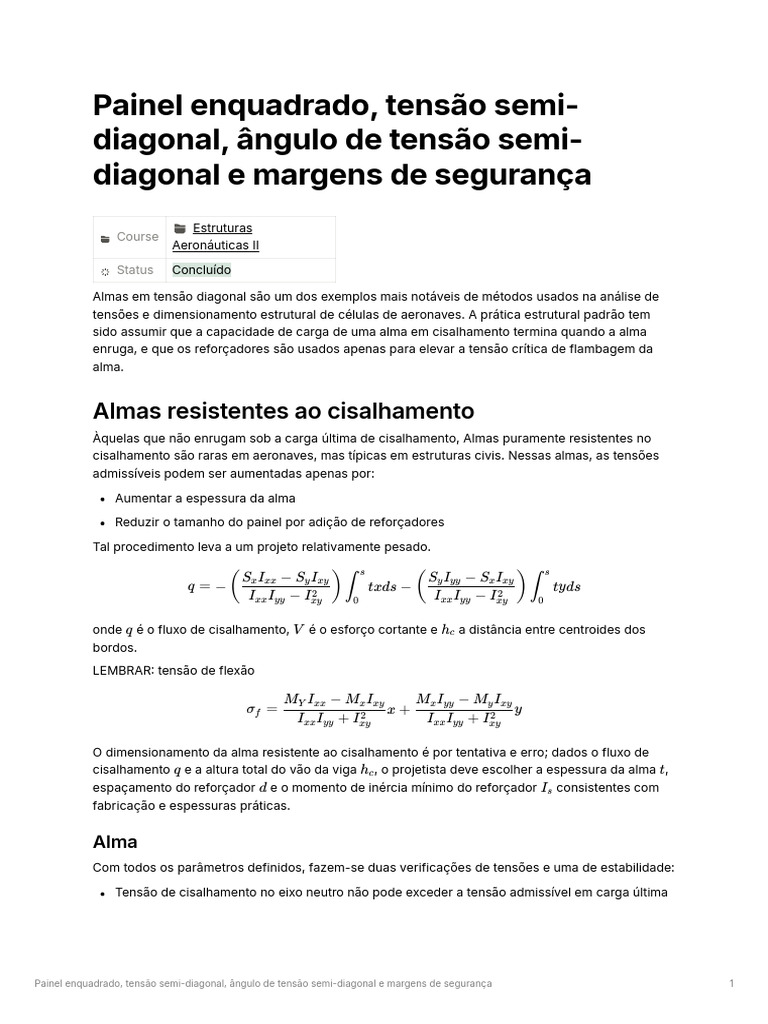 Painel Enquadrado, Tensão Semi-Diagonal, Ângulo de | PDF | Estresse ...