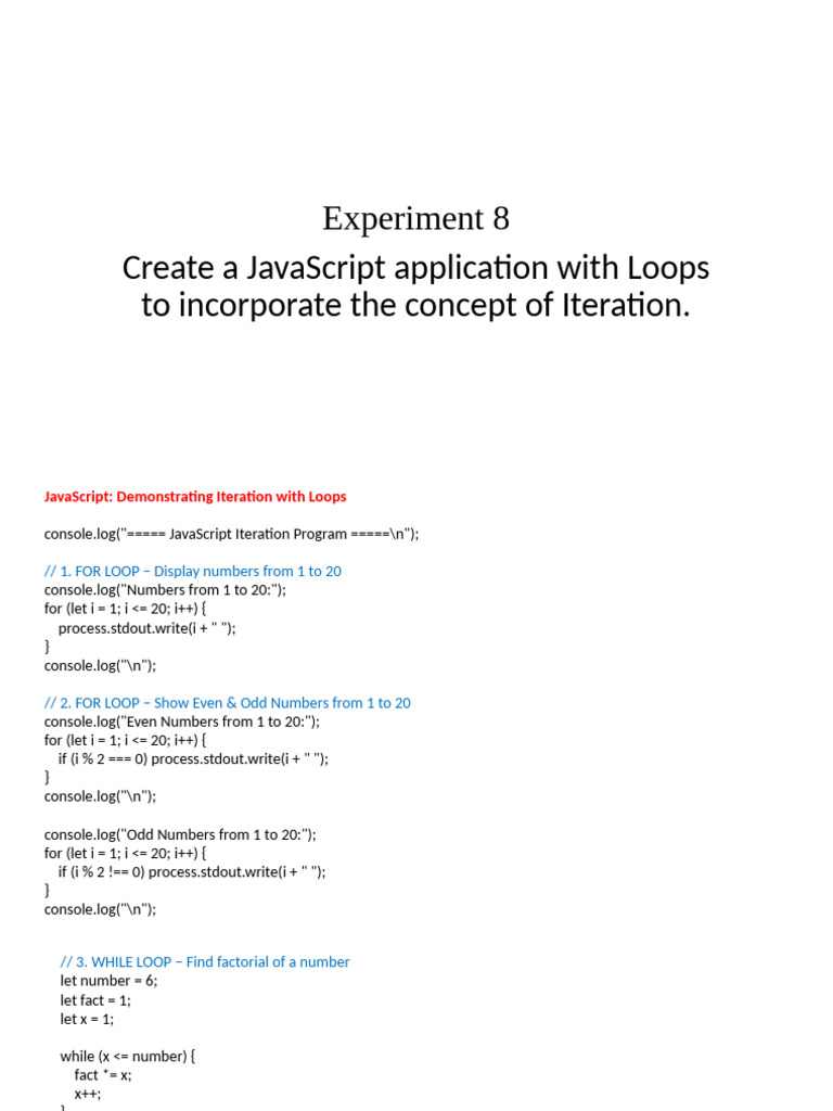 WP LAB Experiment 6, 7, 8 and 9 Using JS | PDF