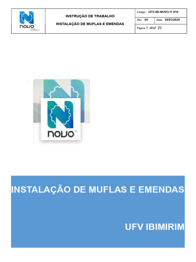 Instalação de Muflas e Emendas Elétricas | PDF | Qualidade (negócios)
