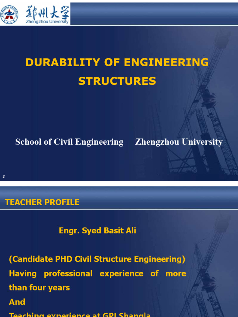 Engineering Structures Durability Overview | PDF | Concrete | Sodium ...