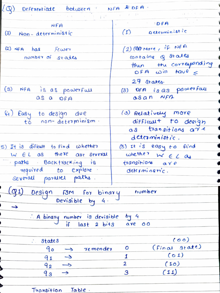 NFA vs DFA: Design and Implementation Guide | PDF | Models Of ...