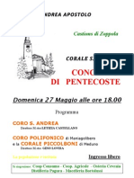 Corale Sant - Andrea - Locandina Pentecoste 2012