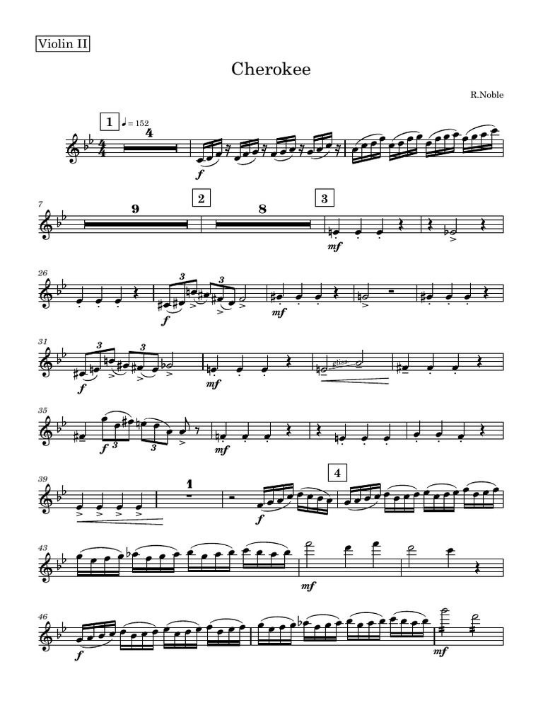 Violin II Sheet Music Guide | PDF