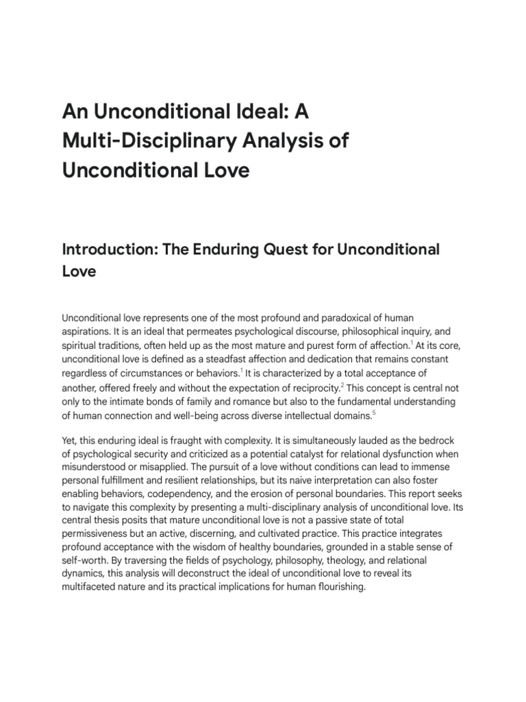 Exploring Unconditional Love's Multifaceted Nature | PDF | Love ...