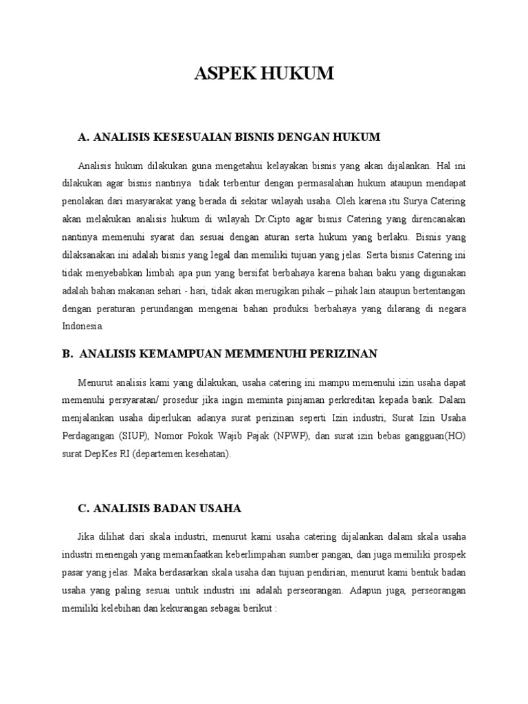 Contoh Surat Izin Usaha Catering AHEALTHYJEN