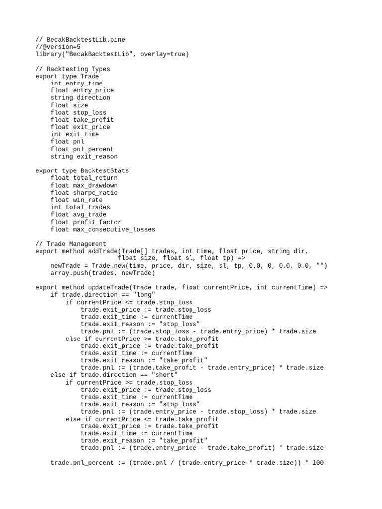 Becak Advanced Library Backtesting | PDF | Computer Programming