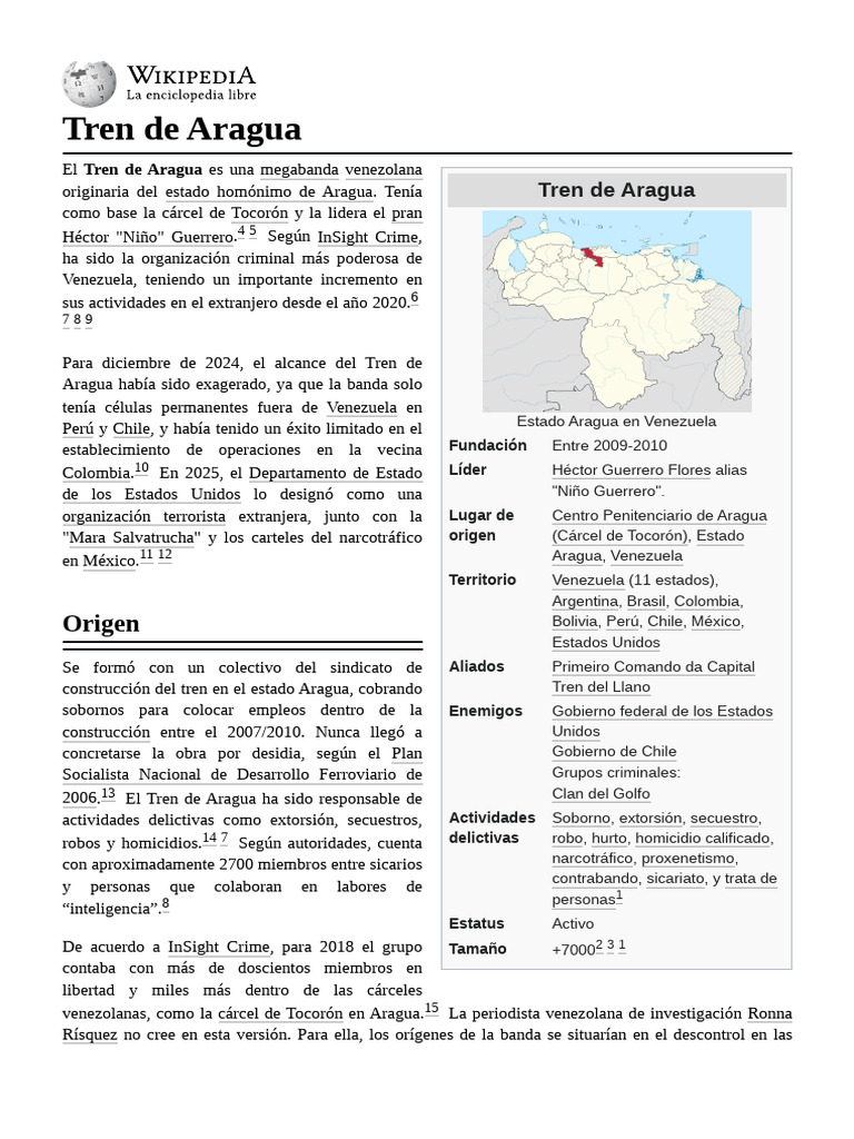 Tren de Aragua | PDF | Crímenes | Crimen y violencia